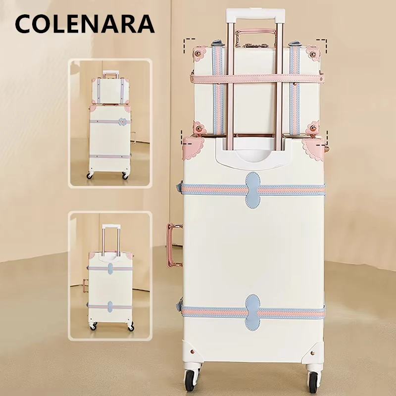 COLENARA Carry-on Travel Suitcase 20 Inch Boarding Box Set 24