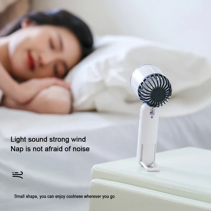 Youpin Xiaomi Handheld Fan Portable Semiconductor Refrigeration Cooling Desktop Fan Folding Hanging Neck Mini Air Cooler Outdoor