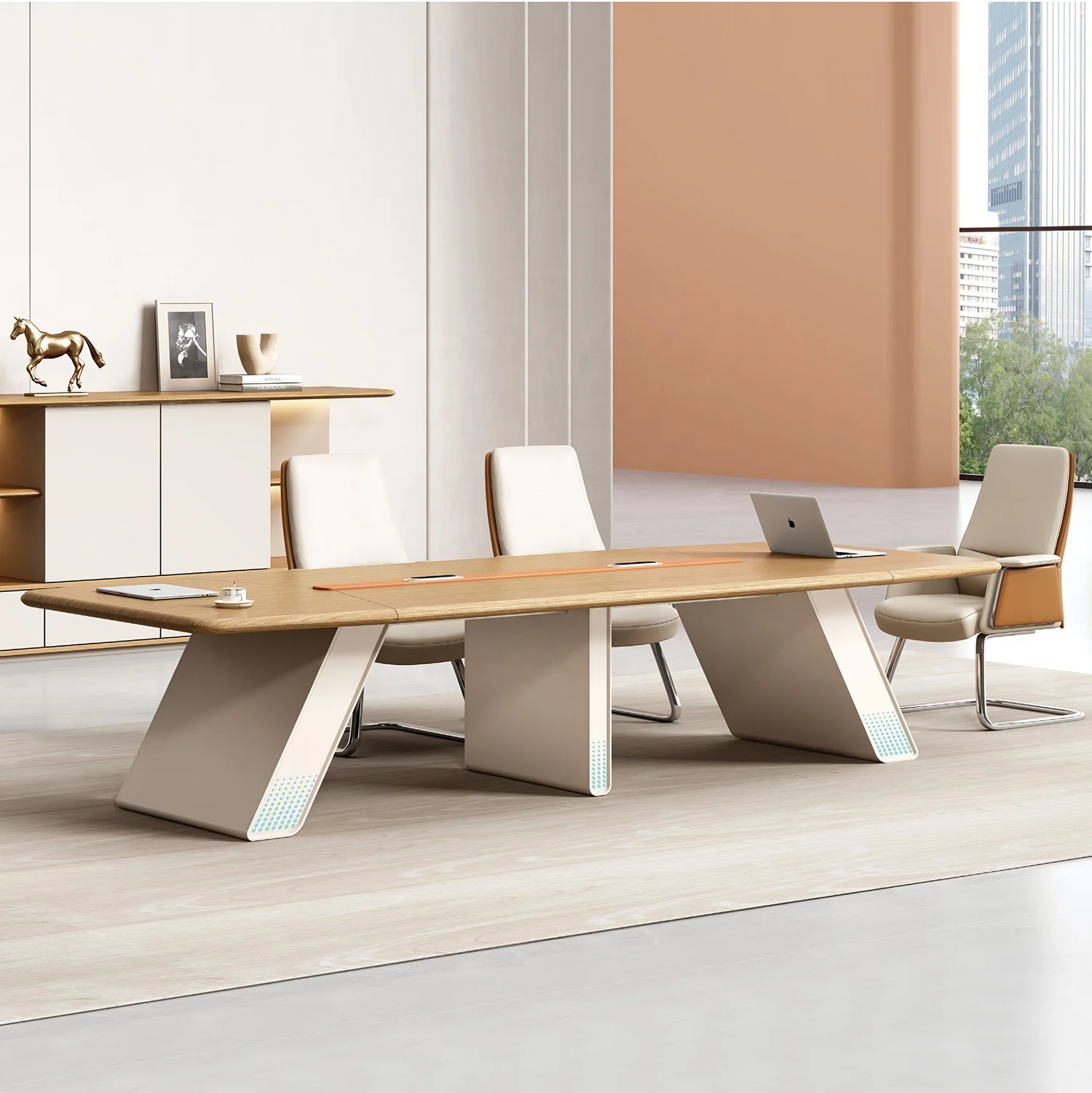 

Modern Design Conference Table Wooden Meeting Desks Modular for Conference Room
