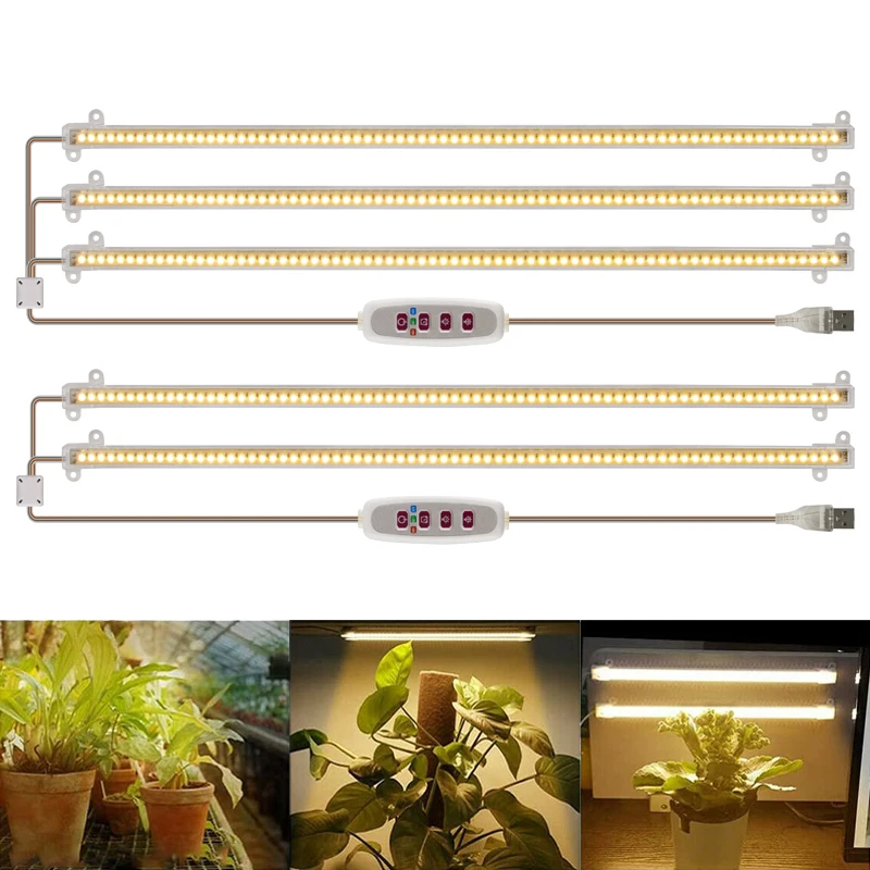 LED Grow Light Strips Full Spectrum Timer Led Growth Lamp Bars for Seedlings Greenhouse Plants Phyto Lamp Phytolamp Grow Tent