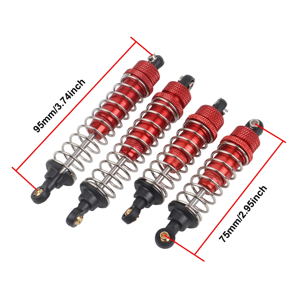Aluminum Oil Shock Absorbers for Tamiya TT02B Kyosho 1/10 RC Off-Road Buggy Truck Car Upgrade Accessories