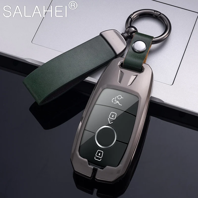 Zinc Alloy Leather Car Key Case For Benz 2021 C E S Class W223 W206 S350L S400L S450L S500L W213 E200 E260 E300 E320 GLS GLA2018