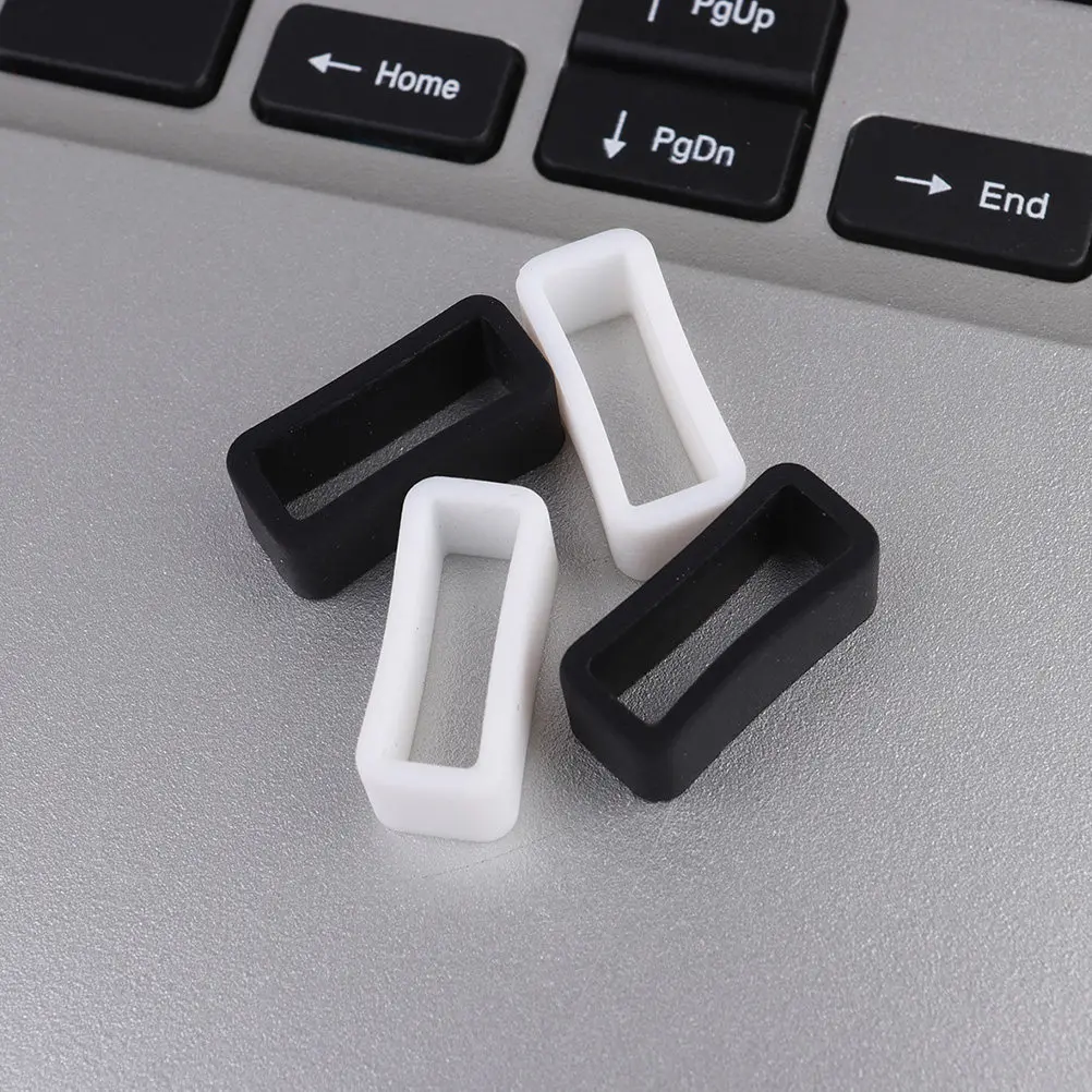 8Pcs Watch Band Silicone Rings 18Mm Width Strong Flexible Electroplated Buckle Replacement for 18Mm Watch Strap Classic