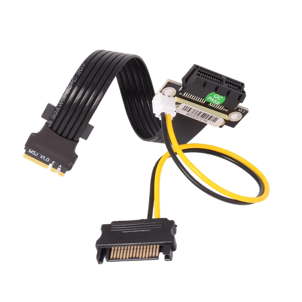 อะแดปเตอร์ขยายพอร์ต ADT-Link 3-100cm M.2 Key A.E WiFi NGFF เป็น PCIe 1X 4X 8X 16X สำหรับ PCI-E 4.0 Gen4 X1 X4 X8