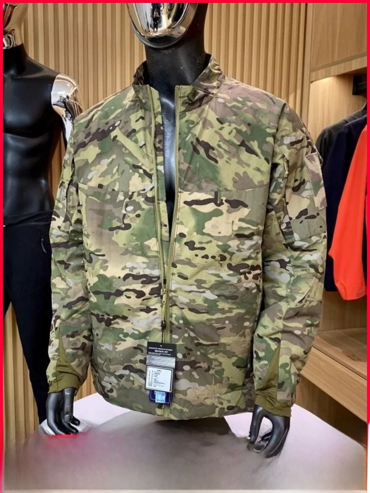 

New Winter Men's Outdoor Cotton Jaet Tactical Series 20 Pieces Loose Fit Nylon Fabric Zipper Closure Warmth Youth Sle
