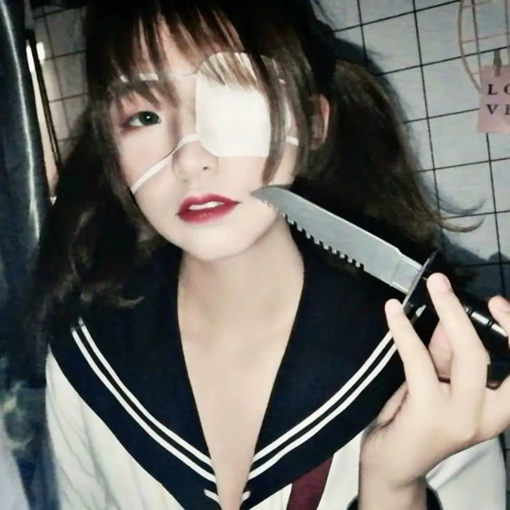 التصوير الفوتوغرافي الدعامة قناع العين أزياء زي أنيمي دور لعب لوليتا العين بقع الكبار