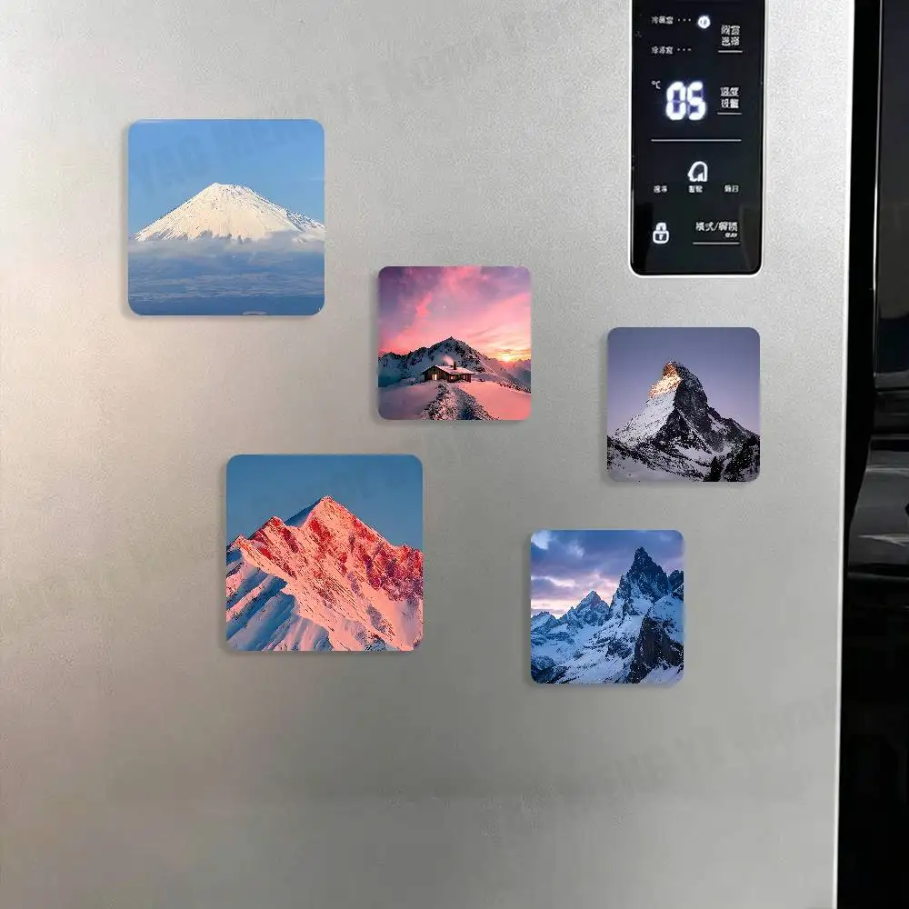 

Snow Mountain View Refrigerator Magnets, the Perfect Choice for Home, Create a Warm and Cozy Home Decor Gift