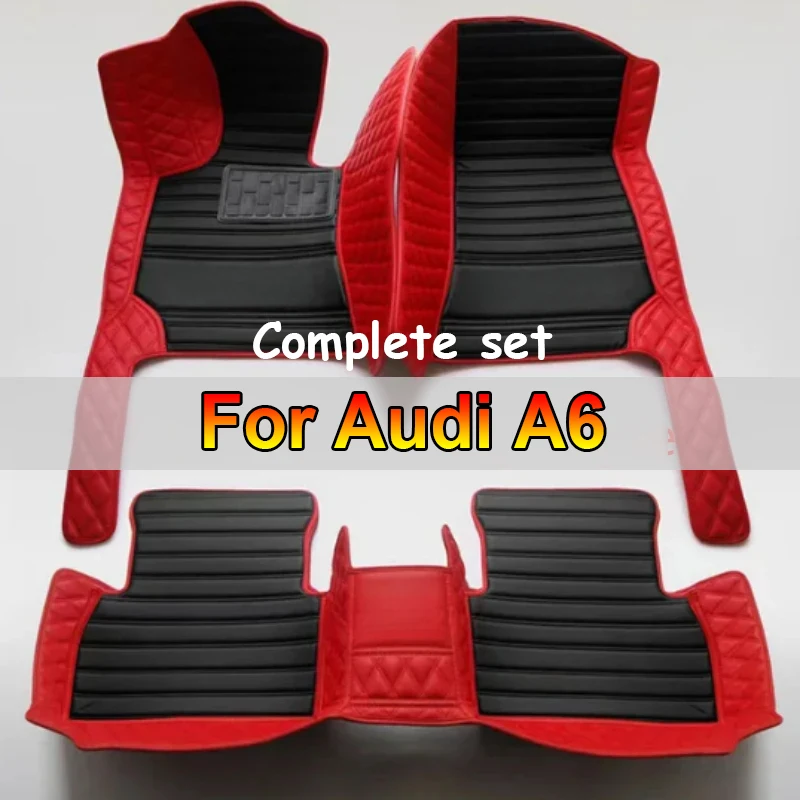 

Custom Car Floor Mats for Audi A6 Avant 4G5 4GD C7 2007-2018 Years Phone Pocket Carpet Interior Car Accessories