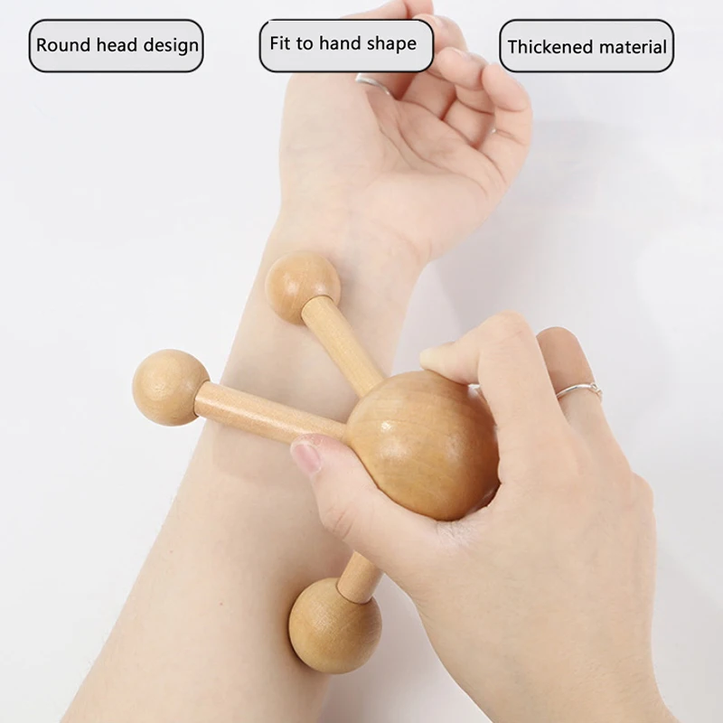 1 pçs pescoço volta 3/4 pernas rolo de massagem cabeça de madeira couro cabeludo massageador polvo garras relaxar spa ferramentas para o crescimento do cabelo alívio do estresse