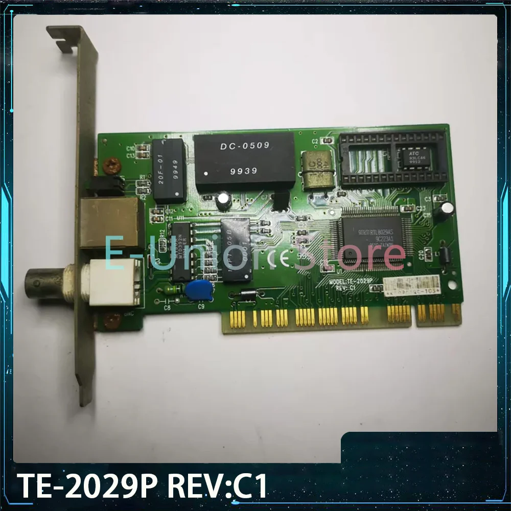 PCI Network Card TE-2029P REV:C1 RTL8029AS Chip BNC Coaxial Interface