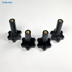 Four Black Tight Nuts Plastic Screw Nut New Fitting Parts For Soft Ice Cream Machine Accessories 2 Short 2 Long M8 M10 Optional