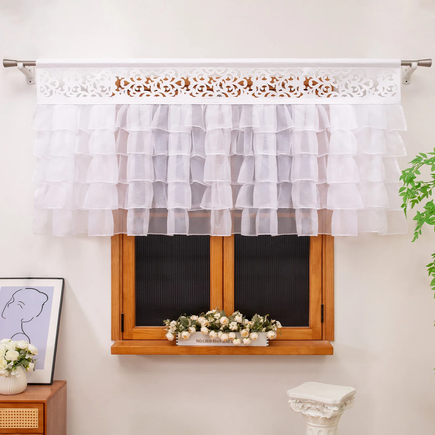 

1 шт., ретро-фильтр, многослойные шторы с рисунком, полая панель для кофейни, свадьбы, гостиной, праздничное украшение