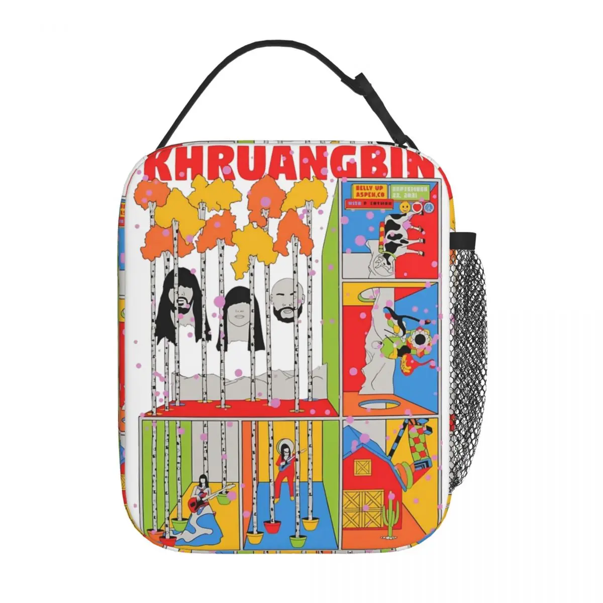 

Khruangbin Rock Band Music Insulated Lunch Bag Harajuku Food Container Bag Portable Thermal Cooler Lunch Boxes For School Office