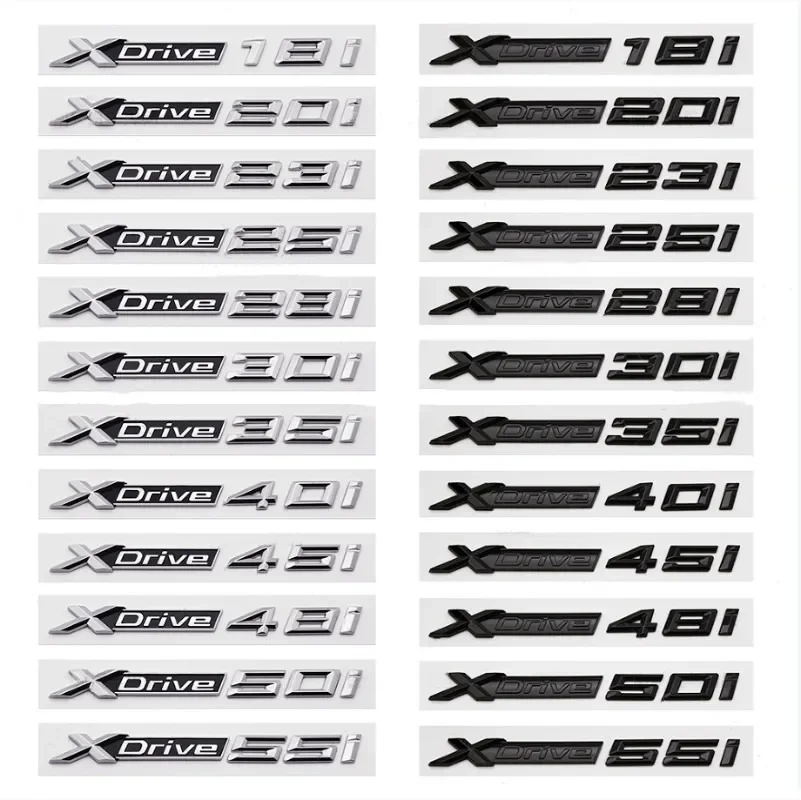 3D ABS Car Fender Rear Trunk Decal XDrive 18i 20i 23i 25i 28i 30i 35i 40i 45i 48i 50i 55i Emblem Badge For  X3 X5 X6 Sticker