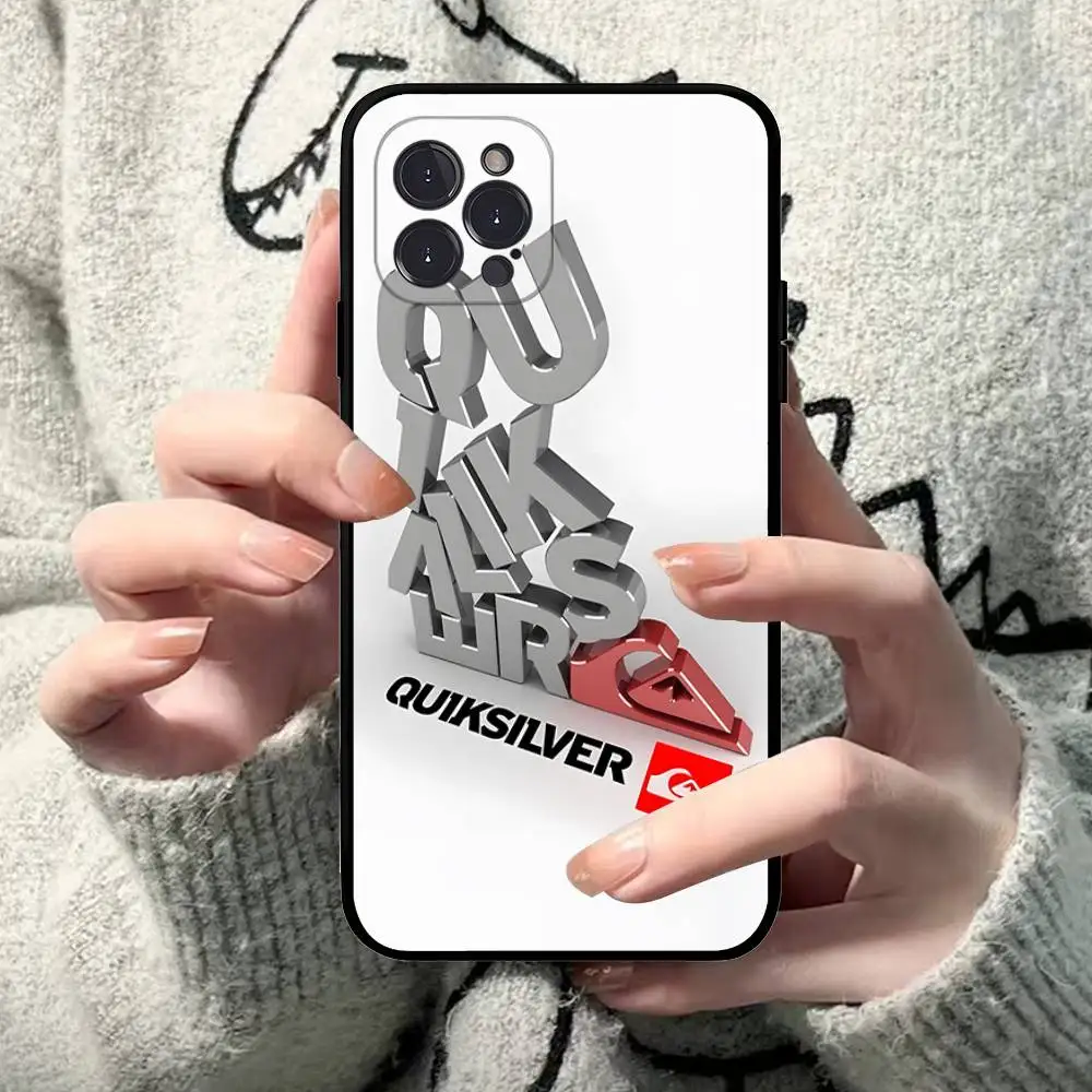 Surf Brand Q-QuiksilverS Logo Phone Case For IPhone 17 16 Pro Max 15 14 13 12 11 Mini PLUS Cover