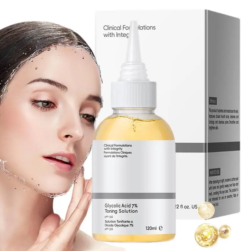 

Glycolic Acid 7% Essence Nourishing Gentle Glycolic Acid Toner Remove Acne Fade Acne Fruit Acid Essence Repairing Skin Care