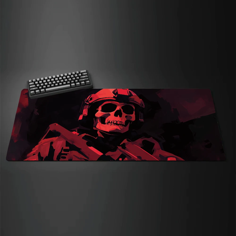 XXL Sniper Gun Mouse Pad Red Background Office Mat Large Computer Game Home Desk Pads Anti-Slip Gaming Keyboard Long Table Mats