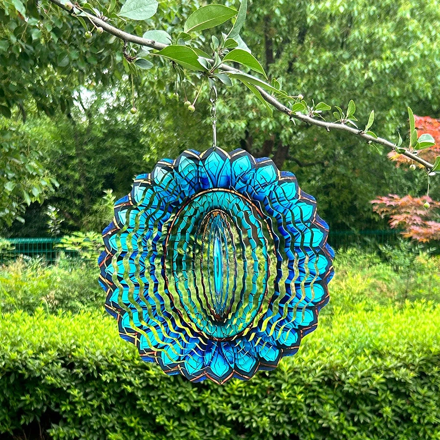 1 Piece Devil's Eye Wind Spinner Creative Outdoor 3D Windmill Wind Chime Garden Terrace Porch Holiday Cottage Tourist Attraction Decoration Hanging Ornament Mother's Day Birthday Housewarming Gift