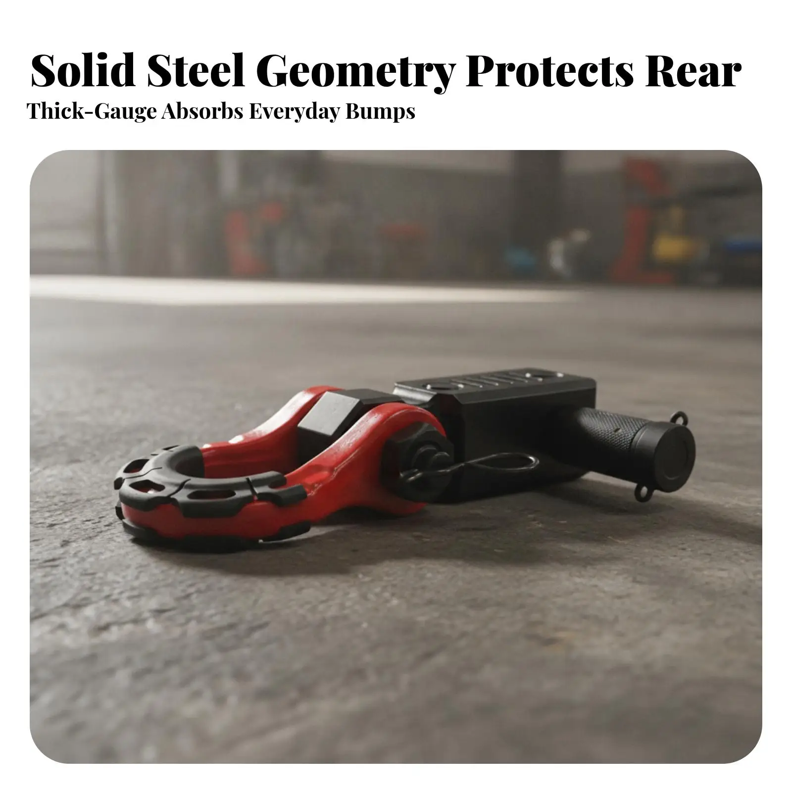 Secure Tow Hook Mount for Trailer Hitch Towing Equipment Heavy Duty Car Tow Strap Accessory