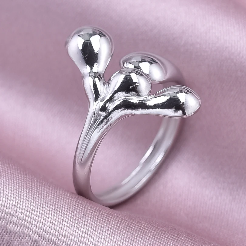 1/5 Pcs Heart/Plant Leaf/Butterfly/Hasama Ring Starfish Shell Open Adjustable Stainless Steel Rings For Women Men Jewelry Anillo