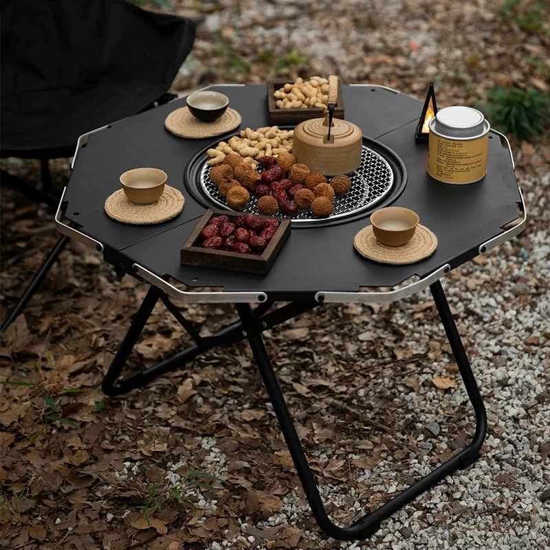 Outdoor Camping Brazier Table Folding Barbecue Picnic BBQ  Table Portable Tactical Desk Lightweight  IGT Table New