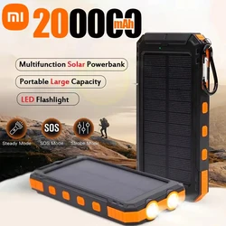 Xiaomi Solar 200000mAh Power Bank Portable Chargeur de grande capacité Compatible avec IOS Android USB-A et USB-C Charge rapide