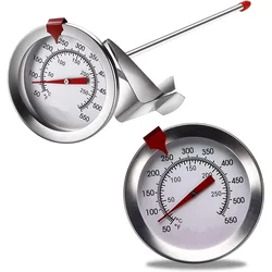 LMETJMA 20 30 40cm Deep Fry Thermometer with Instant Read Dial Thermometer Stainless Steel Stem Meat Cooking Thermometer JT-123