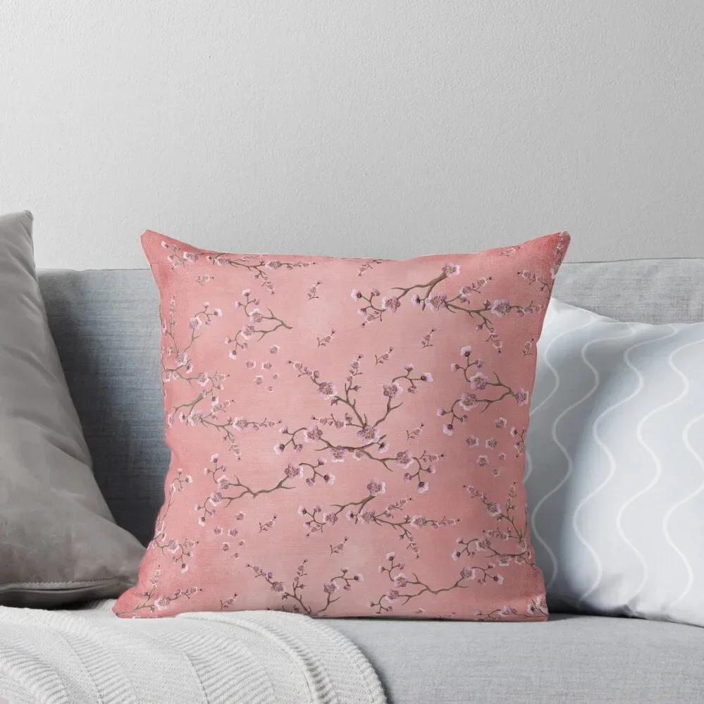 

SAKURA LOVE CORAL by Monika Strigel Throw Pillow Decorative Cushion Cover ornamental pillows autumn decoration pillow