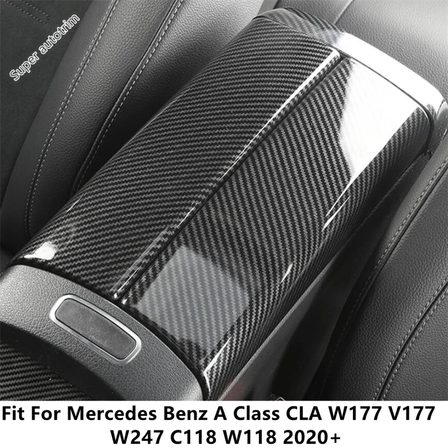 

Central Control Armrest Box Cover Trim For Mercedes Benz A Class CLA W177 V177 W247 C118 W118 2020 - 2024 Accessories Interior