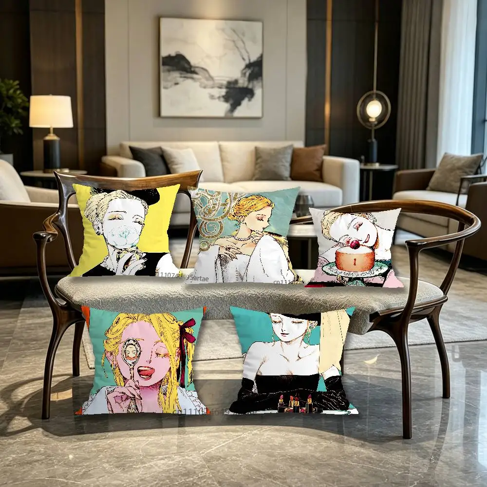 V-Veil Emma Anime Vintage Anime Pillow Case For Home Bedroom Car Office Decoration Living Room Sofa Cushion Cover Suitable