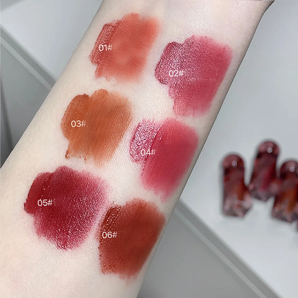 SHAQINUO Art Lip Glaze Matte Velvet Lipstick Lasting Makeup Mist Color Rendering Lipstick