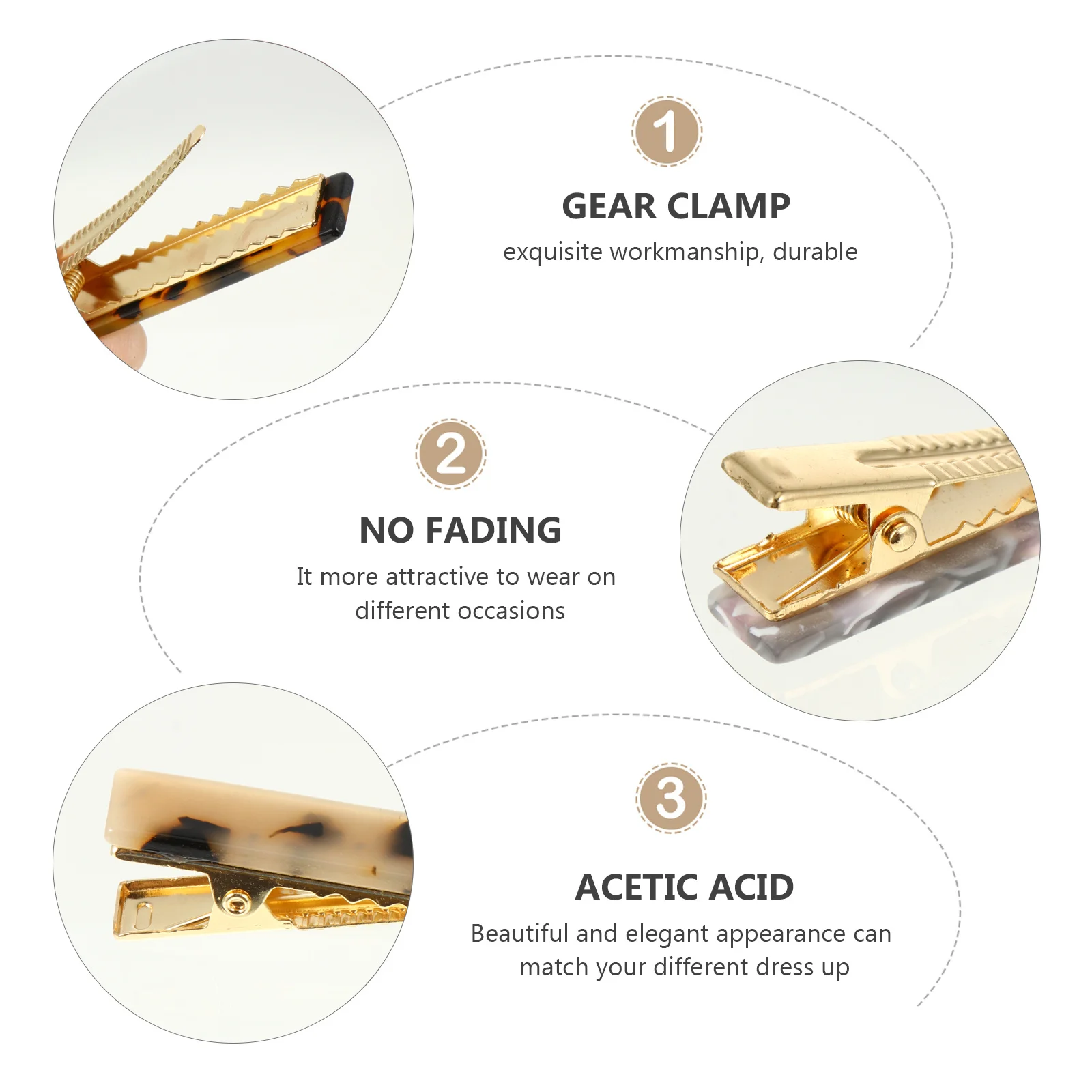 10개입 오리발 헤어 클립 세련된 색상 미끄럼 방지 두꺼운 머리 얇은 머리 곱슬머리 긴 머리 여성 소녀 헤어핀 바레트 클램프 액세서리