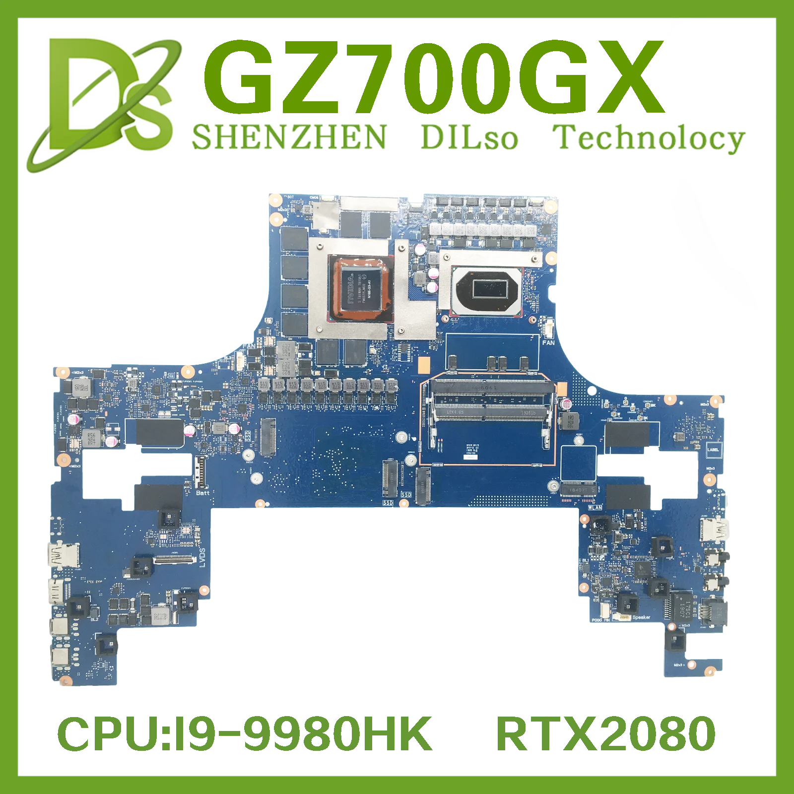 

KEFU GZ700GX Mainboard For ASUS ROG Mothership GZ700G AZ700GX AZ700G Laptop Motherboard With I9-9980HK RTX2080/8G 100% Working