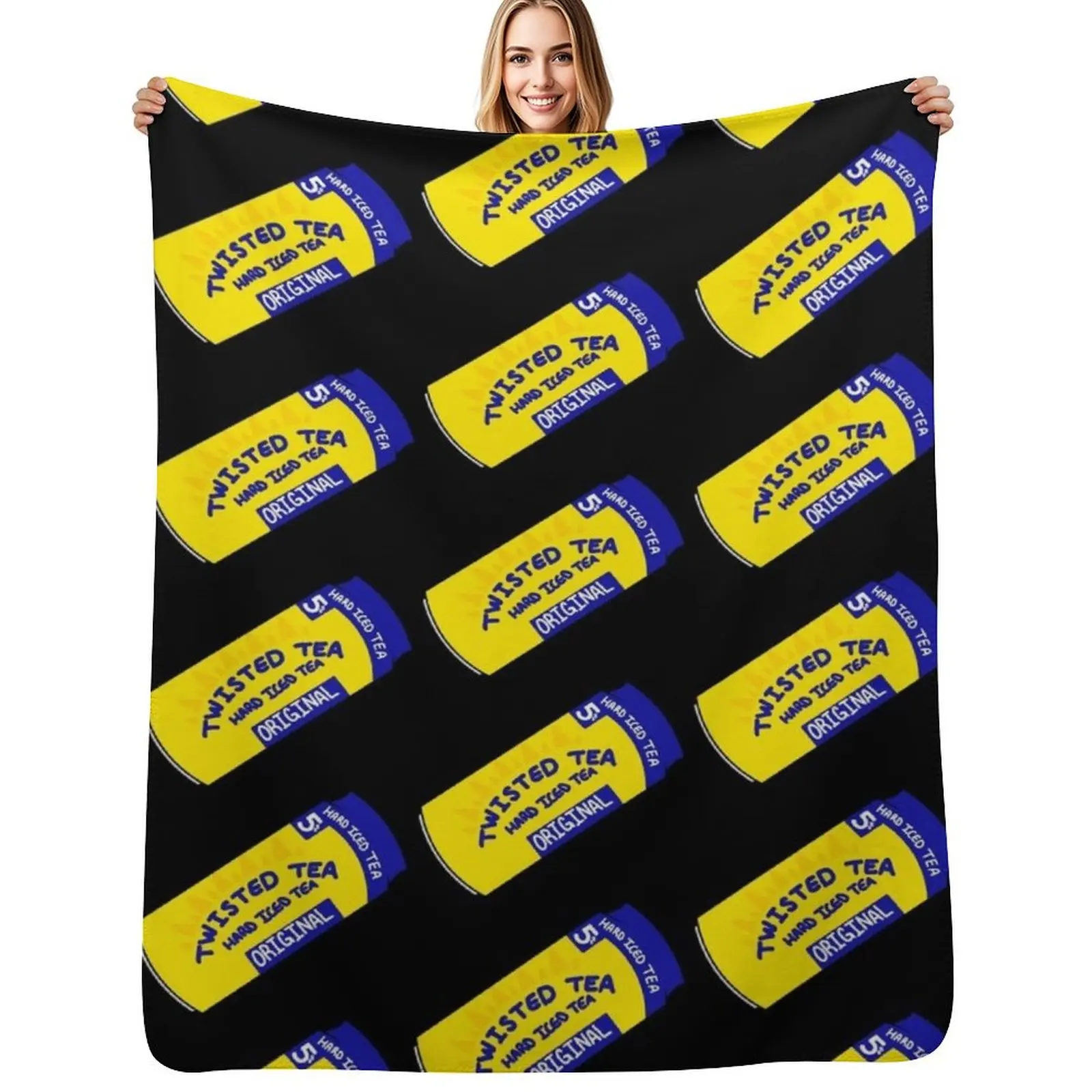 Twisted Tea Throw Blanket Cozy Microfiber Throw Blanket for Home Bedroom