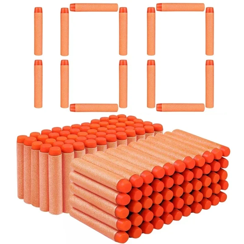 Balas redondas para blasters série nerf, dardos de recarga, cor sólida, para acessórios de brinquedo para crianças, 7,2 cm, 100pcs