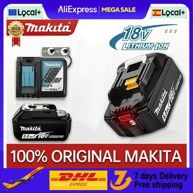 Batterie d'origine BL1850 pour Makita 18v 6ah, batteries d'outils compatibles BL1830 BL1860 BL1850B pour meuleuse sans fil Makita 18 volts