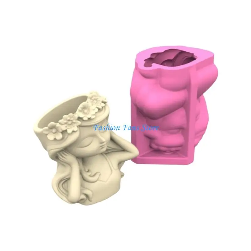 

Decorative Planter Silicone Mold For Succulent Pots Cement Resin Art Craft Supplies