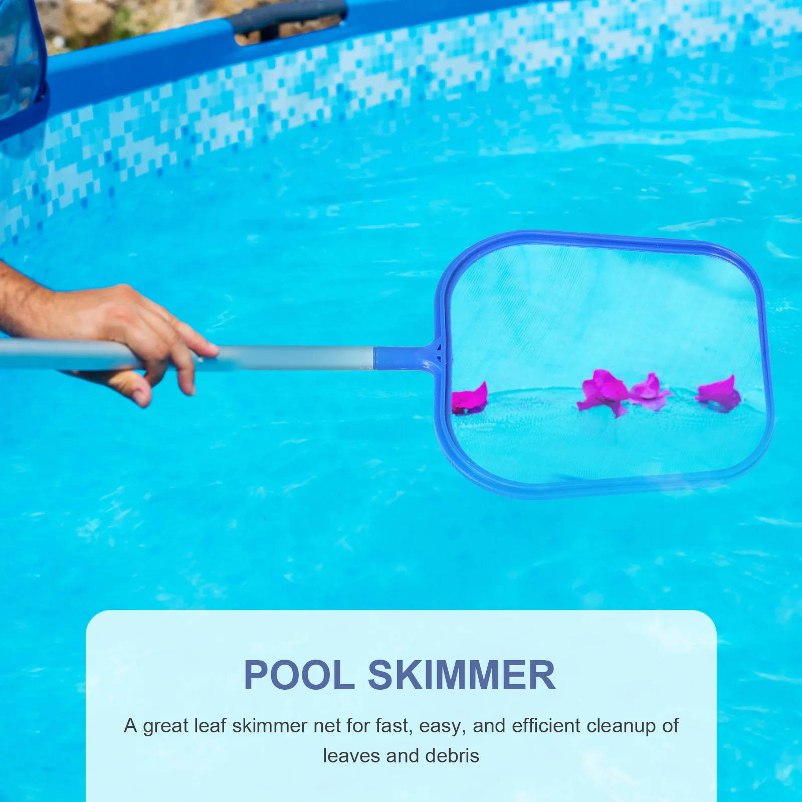 

Telescopic Rod Fishing Net Pole for Pool Cleaning Fine Mesh Wimming Leaf Skimmer Swimming