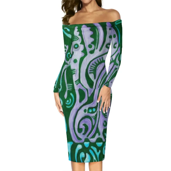 New Arrivals Polynesian Women Short Sleeve  Dresses Custom Pattern Desig 3D Print Summer Samoan Fashion Dress 1 MOQ