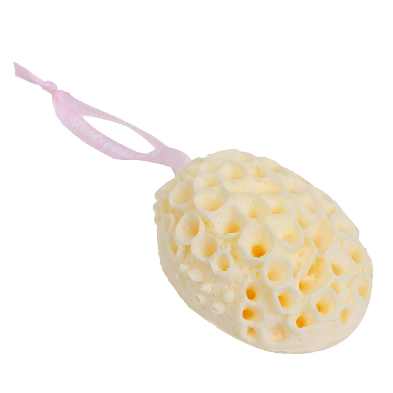 1pcs Natural Seaweed Bath Sponge with Honeycomb Texture Gentle Exfoliating Body Scrub for All Skin Types No Electricity Needed