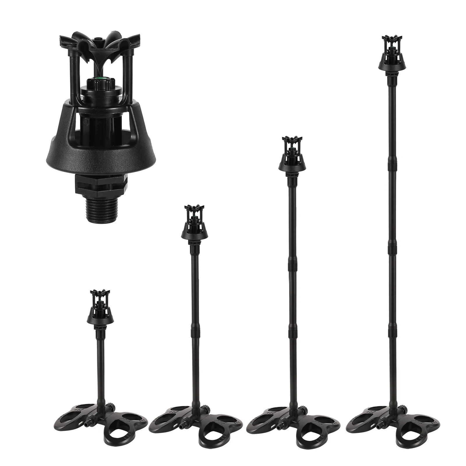 360 Degree Swing Irrigation Nozzle With Extension Bracket Micro Sprinkler Drip Irrigation System Garden Irrigation Nozzle