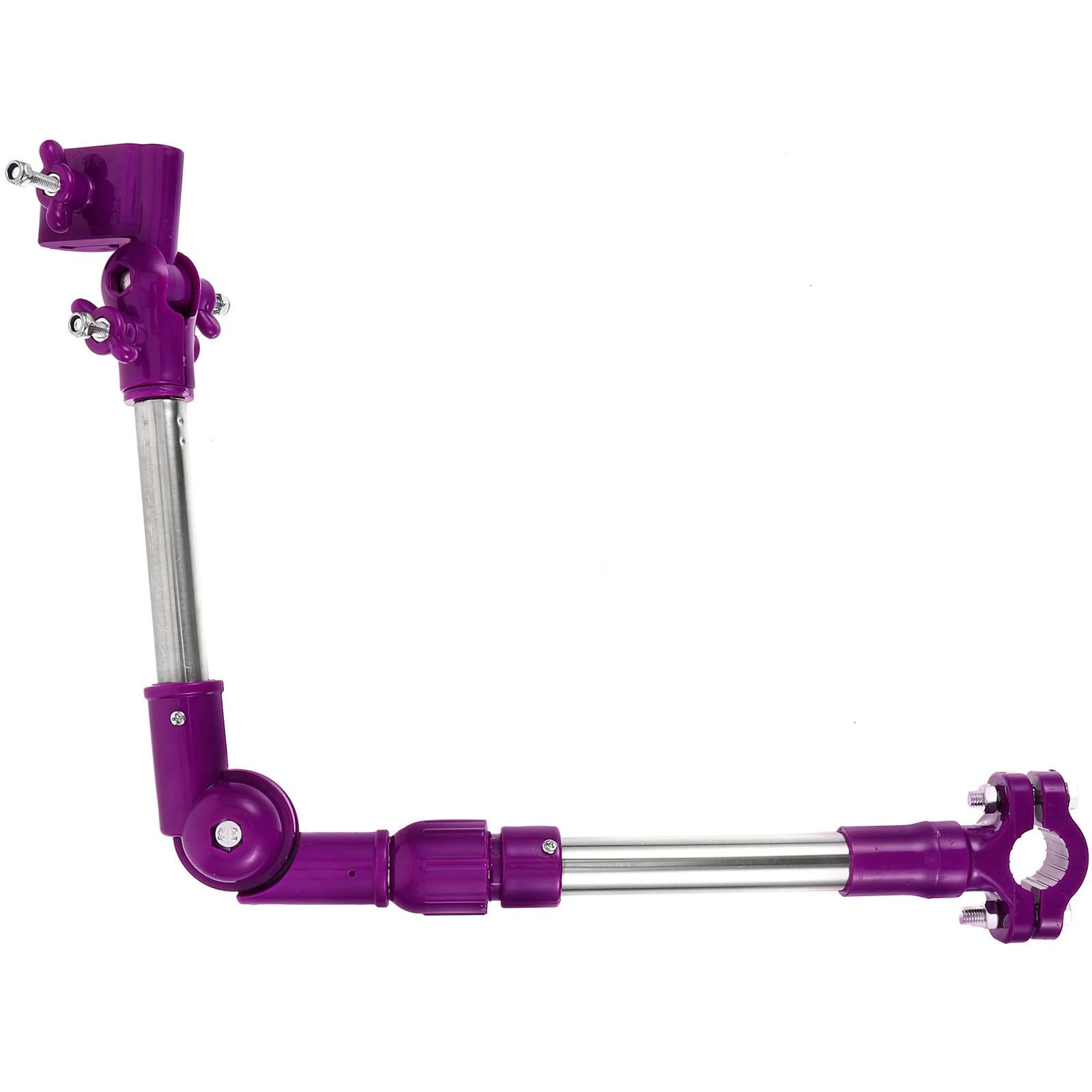 Durable Metal Bicycle Umbrella Holder Foldable Adjustable Clip Stand for Bike Electric Vehicle Wheelchair Cart Outdoor Use