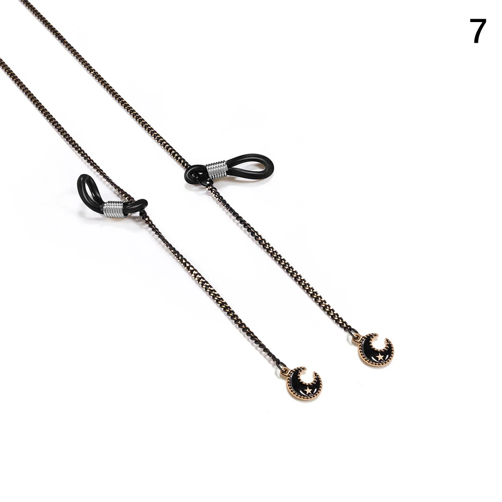 

Fashion Black Non-slip Sunglasses Lanyard Glasses Chain Holder Eyewear Braid Glasses Holder Strap