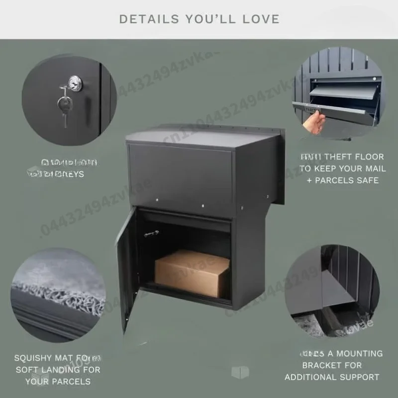 Delivery CabinetSecure Anti-theft Parcel Box Home Office Personal Package Storage Mail