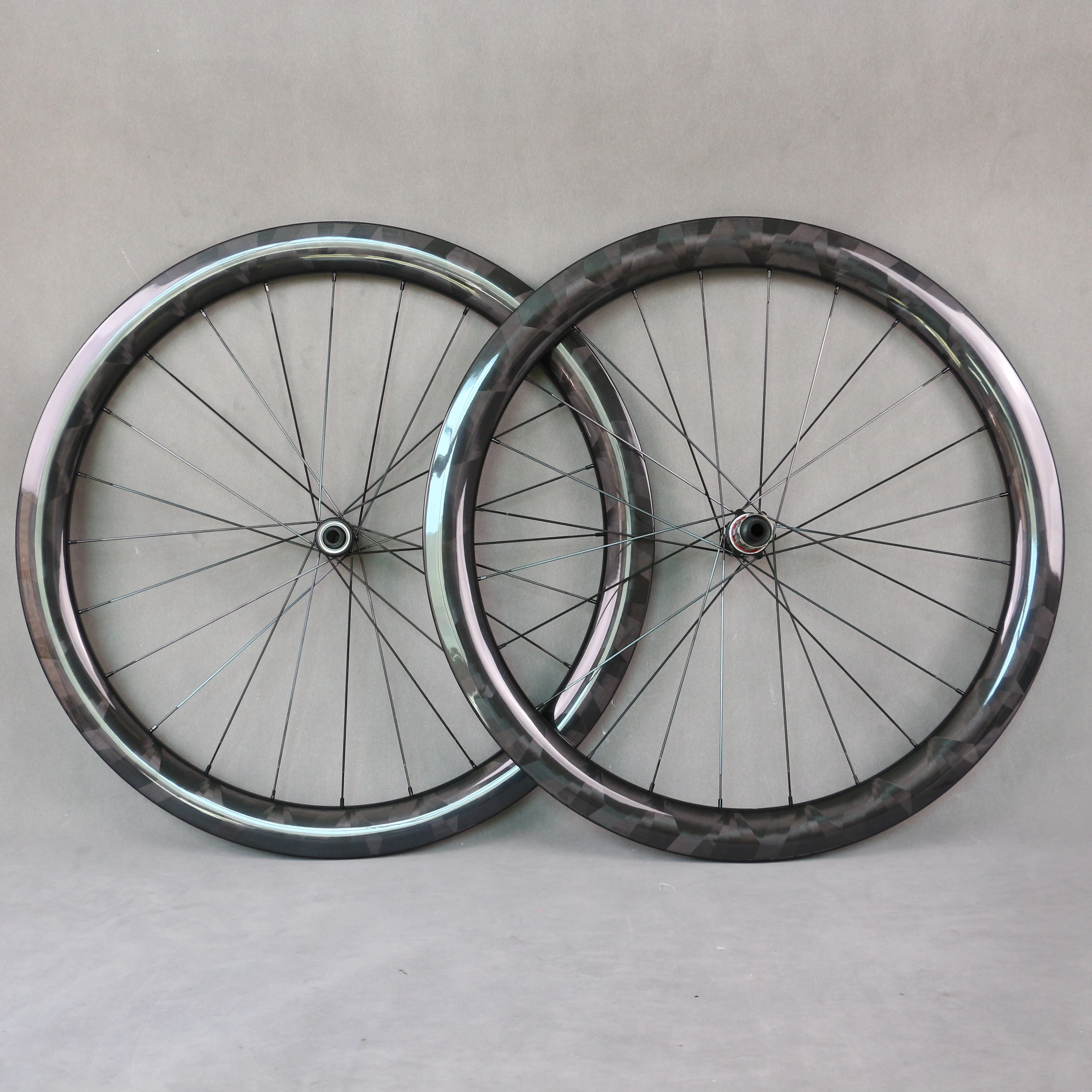 X weave Carbon Disc Wheelset for Gravel Bike,  Novatec D411, D412 Hubs, 6-Bolt or Center Lock, Cyclocross Wheelset