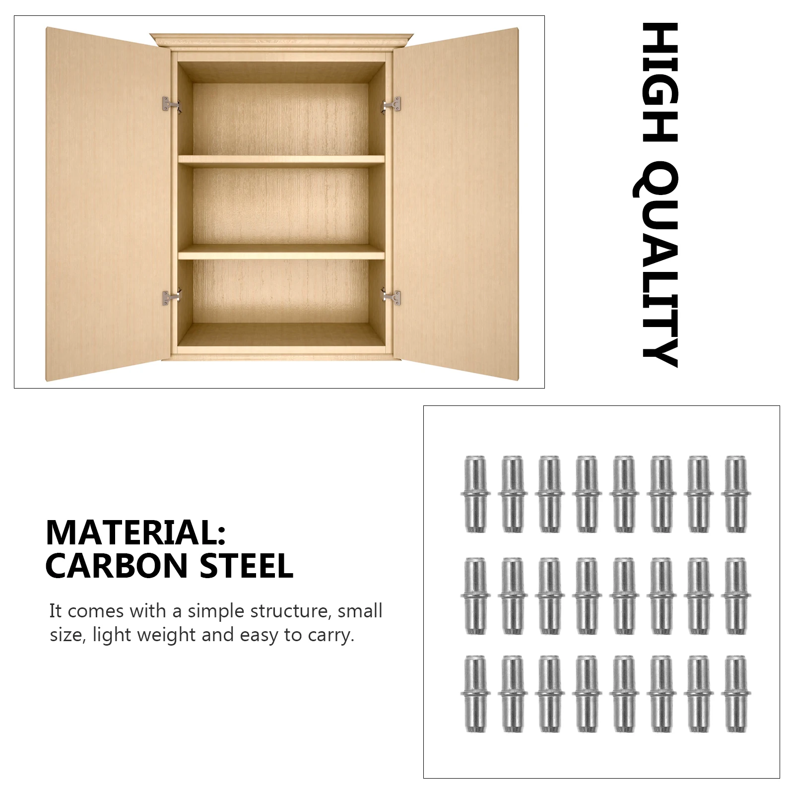 

50pcs Partition Support Peg Wardrobe Shelf Pins Clapboard Supporting St Closets Glass Wood Boards High Load Bearing Small Size