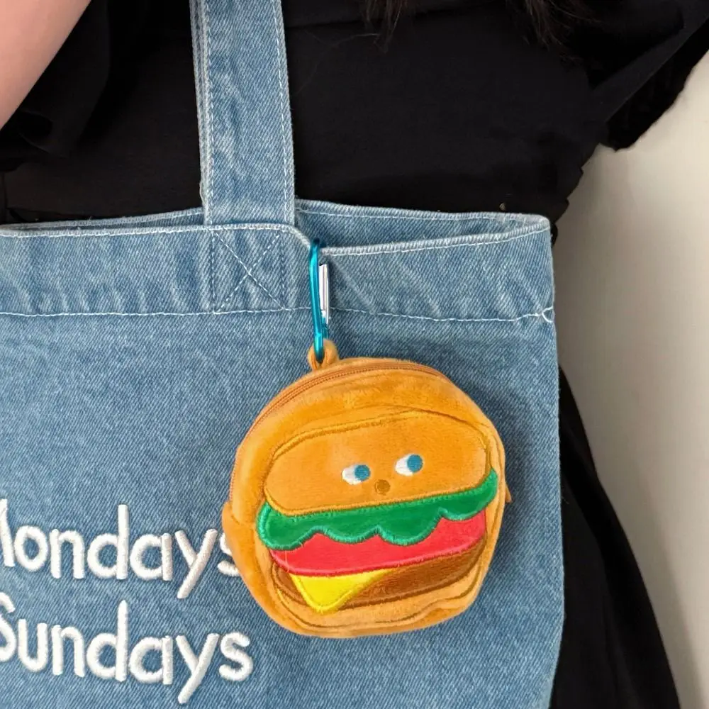 

Casual Round Plush Coin Purse Coin Pouch French Fries Cute Keychain Small Wallet Coin Bag Earphone Bag Gifts