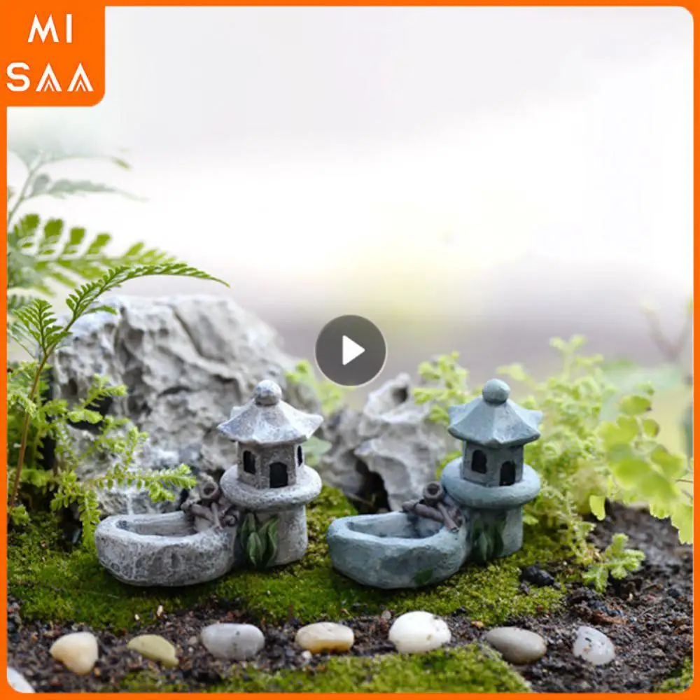 Micro Landscape Perfect Gift Unique Design Elegant Trending Captivating Popular Pool Tower House Fence Figurine Home Decor