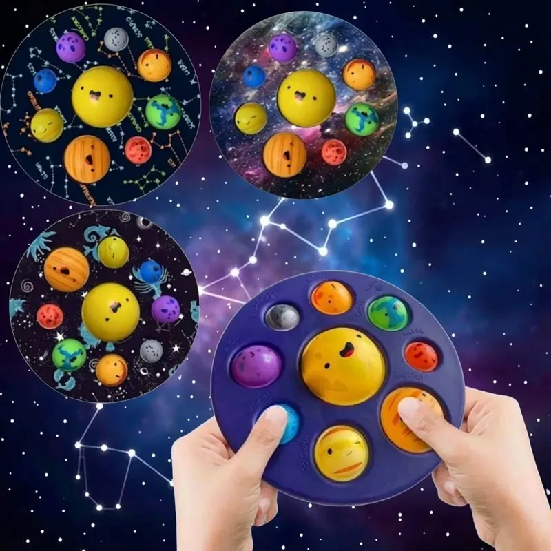 

Игрушка-антистресс с 8 планетами, космическая тематика, сенсорная, для снятия стресса, для детей с аутизмом, развивающая, Монтессори, для детей
