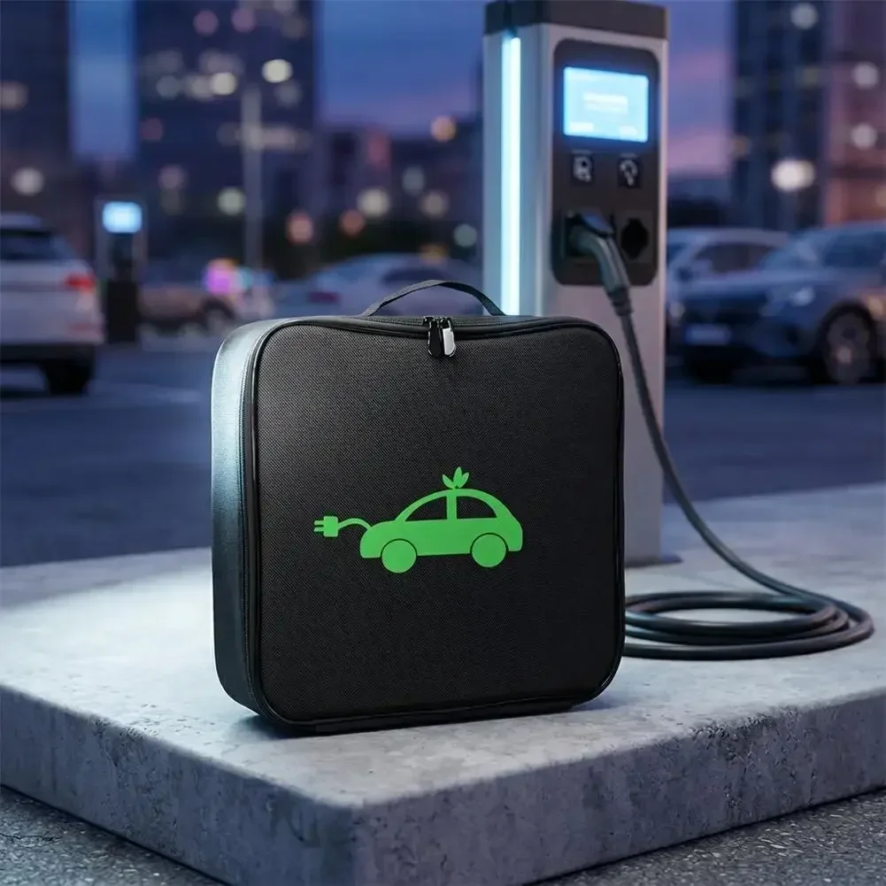 Oxford-Stoff-Tasche für Elektroauto-Ladepistolen, wasserdichte, wiederaufladbare Ladepistolen-Aufbewahrungstasche, Organizer für Ladepistolen, Amagi – Detail 5